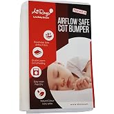 AiRoya Head Protector for Crib Padded Bumper - Breathable Mesh - White