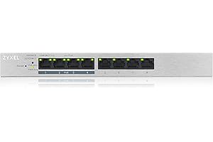 Zyxel 8-Port Gigabit Web / Smart Managed PoE+ Switch mit einem Budget von 60 Watt, Lifetime Garantie [GS1200-8HPv2]