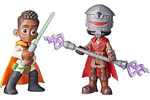 STAR WARS Hasbro Gwiezdne Wojny Pojedynek z mieczem laserowym Pop-up, figurka Kai Brightstar i Taborr, 10 cm Gwiezdne Wojny zabawki dla chłopców i dziewcząt
