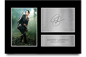 HWC Trading A4 Jennifer Lawrence The Hunger Games Regali Stampati Autografo Firmato Immagine Per Gli Appassionati Di Memorabilia Di Film - A4 Incorniciato