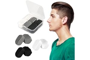 XIHIRCD 6pcs Jaw Exerciser, 2 Styles Silicone Jawline Shaper Muscle Strengthener with 3 Resistance Levels Jaw Trainer for Double Chin Jaw Chewing Trainer Tool Face Sculptor for Women Men