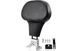kekykm 2009-2025 Adjustable Driver Rider Backrest compatible with Harley Davidson Touring Street Glide Road Glide Road King Ultra Limited Electra, Stitch Backrest Pad