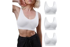 Love My Fashions® Women's Super Comfort Bra Nonpadded Pack of 1 & 3 Seamless Crop Top Bralette Everyday Wear Plus Size Sleep Yoga Stretch Sports Bras