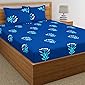 Home Ecstasy 100% Cotton Double bedsheets with 2 Pillow Covers Cotton, 140tc Floral Blue bedsheets for Double Bed Cotton…