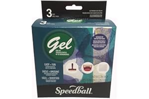 Speedball Gel-Druck-Werkzeug-Set, Gel-Druckplatte, Pop-In Weichgummi-Brayer, roter Baron-Baren, Blockdruck, Druckherstellung, Geschenk, Kunsthandwerk-Werkzeug, Zubehör, Monotyp-Druck, Scrapbooking,