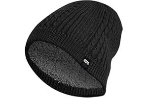 Eono Beanies Hat for Men Women Unisex Winter Cuffed Plain Hat Soft Warm Knitted Beanies Cap