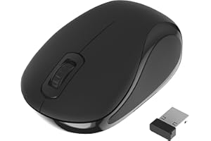 ‎SABRENT Sabrent Kabellose Maus, 2.4 GHz Bluetooth Verbindung, kleine Computer Maus mit Nano Empfänger (1200 DPI) Optische Mini Maus for, PC, Gaming, Desktop, Mac, Laptop, mackbook, Schwarz (MS-WSML)
