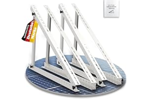 RHEIN BELEUCHTUNG Solarmodul Halterung, 114cm 2 Paar Solarpanel Halterung, Halterung Balkonkraftwerk für 100W-500W Solarpanel, Winkel Einstellbar 0-90° Halterung für Solarpanel, für Dachhalterungen Solarmodule