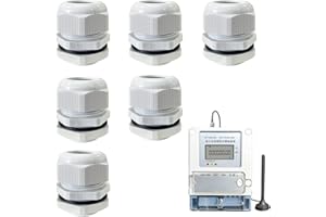 IFUDE Lot de 6 presse-étoupes M32 x 1,5 avec contre-écrou pour le passage de câbles, passe-câbles étanche, presse-étoupes M32 Pg