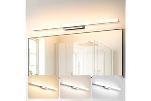‎SUZNIU SUZNIU Led Spiegelleuchte Badezimmer, 60CM Spiegelschrank Bad IP44 Dimmbare 3000K-6000K Wandleuchte Badezimmer, 10W Spiegellampe Badezimmerlampe Spiegelleuchte Bad Schrankleuchte Spiegel Beleuchtung