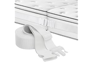 GOIEHIR Matratzenhalter, 10 m x 5 cm Matratzenkeil Verbindet, Matratzenverbinder Verbindet, Matratzen Stopp Halterung, für Doppelbetten, Matratzenverbinder, Weiß