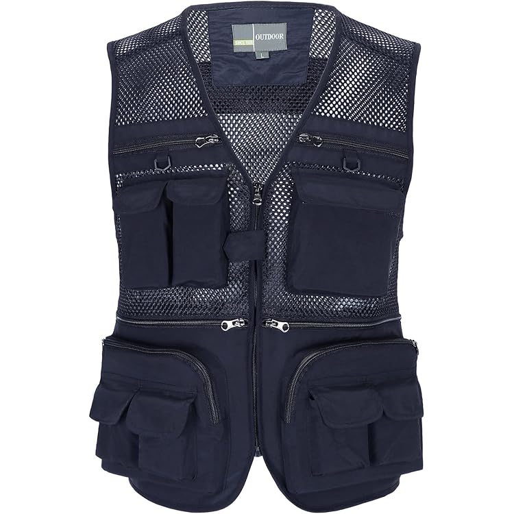 Gilet De Pêche Homme BTMPMCS - Sans Manches, Multi-Poches (16), Respirant - Pour Outdoor