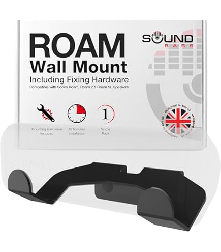 Supporto Da Parete Per Sonos Move 1/2 - In Metallo - Regge Fino A 12 Kg - Con Gestione Cavi - Facile Installazione - Foto 3