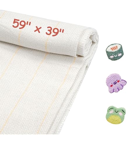 YOUNTHYE Tissu En Lin Au Mètre Tissu Punch Needle 150 Cm