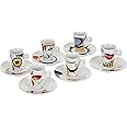 Zeller Porcelain Espresso Cups Set of 12 Faces Design