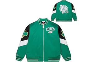 Mitchell & Ness Throw it Back Heavyweight Vintage Satin Jacke (NBA), durchgehender Reißverschluss, Gestickte Logos, Herren, Frauen, Kinder, Unisex, Frühling, Sommer, Herbst, Winter