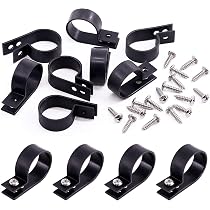 120 Stück Nylon Kabelklemmen R-Typ – 6,4 Mm, Mit Schrauben, Für Kabelmanagement Zu Hause, Im Büro & Auto
