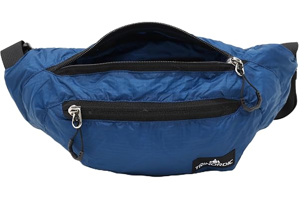 Trinordic Midjeväska 2L - Tillverkad i Slitstarkt & Vattenavvisande Nylon med Flera Fickor och Justerbar Rem