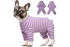 Kuoser Traje de recuperación para perro, body de manga larga para cachorros, camisa para después de la cirugía, para protección de heridas y enfermedades de la piel, pijama para mascotas, alternativa