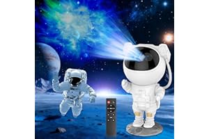 REGEVO Proiettore di Stelle Astronaut, Telecomando, Timer, Rotazione a 360°, Luce Notturna Rilassante per un Cielo Stellato, Ideale per la Decorazione D'interni – Splendido Regalo di Natale