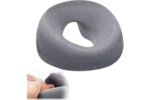 KBIBCK Massage-Gesichtswiegenkissen, Lochkissen Massage Kopfstütze, Massage Gesichtskissen, U-förmiges Lochkissen Massage Kopfstütze, Massagebett Kopfstütze Für Spa Salon Massagebett (Dunkelgrau)