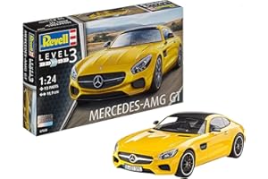 Revell REV-07028, Automodellbausatz, 18,9 cm Mercedes-Benz Modellbausatz Auto AMG GT im Maßstab 1:24, Level 3, originalgetreue Nachbildung mit vielen Details, 07028, Keine