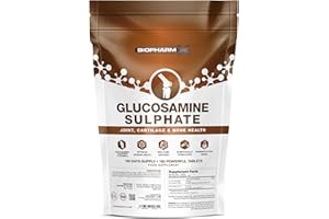 BIOPHARM-X 1500mg Glucosamine Sulphate 2KCL + Vitamin C (180 Tablets - 1 Per Day / 6 Month Supply)