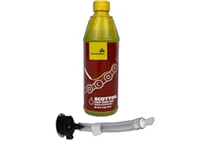Scottoiler - Scottoil - Huile pour chaîne, lubrification moto, 500ml Rouge avec tube de remplissage