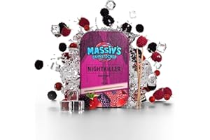 Massiv's Zahnstocher - Zahnstocher mit Geschmack – NIGHTKILLER Berrymix Ice – 100 aromatisierte Zahnstocher – frischer Atem – stylische Metalldose – vegan, zuckerfrei, kalorienfrei