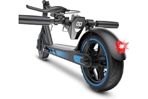AIMITTIE Scooter Électrique Pliable pour Adultes, 350/500W Moteur, 35/40/45KM Longue Autonomie, Vitesse Max 25KM/H,Pneus 8.5/10" Anticrevaison, Double Éclairage et Système de Freinage, Charge Maximale120kg