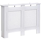 vidaXL Madera para Cubrir el Radiador MDF Blanco 112 cm Cubre ...
