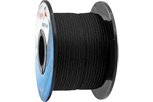 emma kites 100% UHMWPE Braided Cord 100Ft High Strength Low Stretch Utility Cord Guy Ropes 0.5mm ~ 4.8mm for Tent Guyline Tarp Hammock Ridgeline Fishing Line 100Lb ~ 5500Lb with 4 Colours