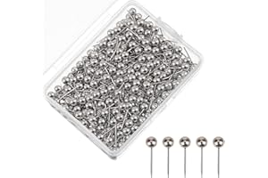 Kryzulax 200 Pezzi Puntine,Puntine Chiodini di Mappa,Puntine per Lavagna Sughero,per Mappa da Viaggio Piccole Map Pins per Bacheca in Sughero Bacheca Foto Casa Ufficio Scuola Fai da te(argento)