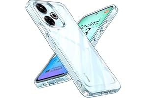 ‎IVOLER ivoler Anti-Yellow Clear Case for Xiaomi Redmi 13 4G / Poco M6 4G, [Ochrona wojskowa] Etui na telefon zderzak Odporny na wstrząsy Przezroczysty Odporny na zarysowania Silikon PC Twardy futerał