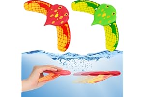 AOOHA Glider sous-Marin, 2 Pièces Poisson Bain Qui Nage Ailes, Jouets de Plongée, Jouets de Piscine pour Piscine, Baignoire, Eau Extérieure-Petit Rouge Vert