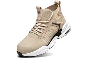 IYVW Steel Toe Boots for Men Women Lightweight Fashion Work Sneakers Breathable Comfortable Safety Toe Shoes Slip-Resistant Shoe for Industrial Construction