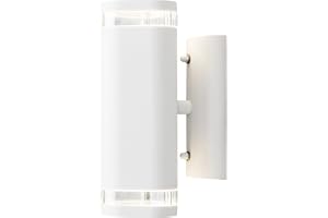 Konstsmide 7512-250 Modena Singel upp och ner utomhusvägglampa/2 x 35 W GU10 Max vägglampa/klar akryllins/aluminium/IP44 / ma