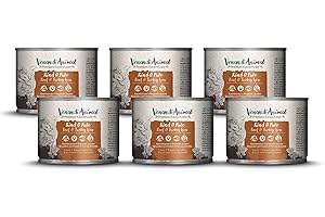 VENANDIANIMAL Venandi Animal, Comida húmeda para Gatos, Ternera y Pavo, 6 x 200 g, Pack de 6, sin Cereales con Carne