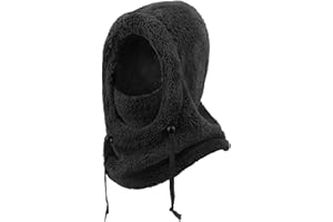 DRESHOW Cagoule Polaire Femme Homme Cagoule Balaclava Thermique d’Hiver Unisexe Thermique Respirant Multifonction Masque de Ski Coupe-Vent Couvre-Visage pour Temps Froid