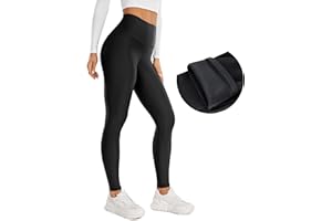 CRZ YOGA Femme Sport Legging Taille Haute Thermique Pantalons Hiver Leggings Pantalon pour Yoga avec Poche-71cm