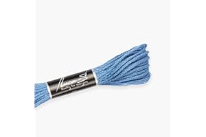 Luca-S Stranded Cotton Thread for Hand Embroidery, 8 Meter skeins, Color 185 / DMC 334 / Anchor 978, Embroidery Floss, Cross Stitch Thread