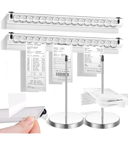 Produktbild von 4 Bonhalter Selbstklebend Aus PVC – 30+20 Cm, Transparent, Für Kassen, Küchen Und Bars