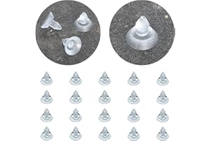 BESOCUTE Pack of 20 Long Neck 14mm Suction Cups - Clear PVC Vinyl Standard Suckers with 9mm Shaft for Secure Hold, Versatile Use in Craft, DIY Projects, Hanging, and Mounting Solutions