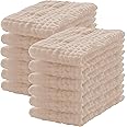Lovely Care 12 Pack Muslin Burp Cloths 100% Cotton Muslin Cloths Large 20''x10'' Extra Soft and Absorbent Baby Burping Cloth - Brown