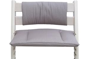 Blausberg Baby - Sitzkissen Kissen Polster Set Junior *31 FARBEN* für Tripp Trapp ohne Schlitz im Sitzkissen (Taupe Pünktchen) alle Materialien OEKO-TEX® Standard 100 zertifiziert - 100% made in HH
