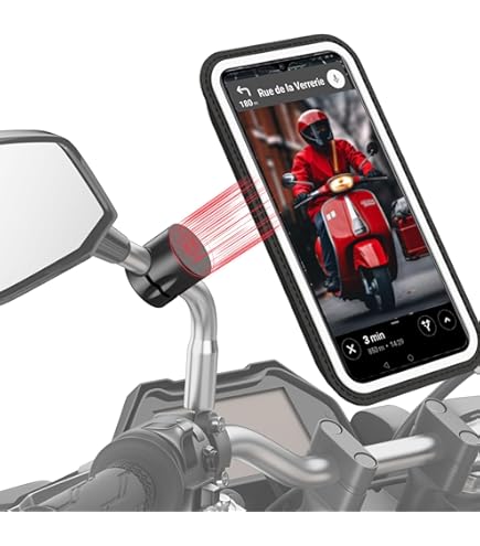 KTUEOV Porta Cellulare Moto Impermeabile, Supporto Telefono Moto