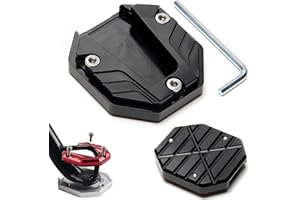 EJOYOUS Pata de Cabra para Motocicleta Ampliación de Pie Pata de Cabra Almohadilla de Placa Almohadilla de Pata de Cabra de Alta Resistencia Accesorio de Soporte de Placa Placa de