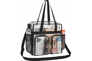 Zyiphor Genomskinlig väska 30x30x15cm - PVC transparent bärväska, stadiongodkänd för arbete, sportevenemang & konserter
