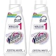 Vanish Crystal White 800 ml (Pack of 2), Fabric Whitener | Detergent Add-On Liquid | Whites like new | Instant Stain Remover | Chlorine Bleach Free | Suitable with all Washing Detergent Powders and Liquids| World's #1 Stain Remover Brand