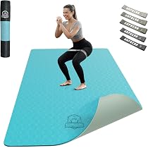 Tappetino Per Esercizi Extra Large HAPBEAR - Fino A 274x183 Cm, Spessore 8 Mm, Antiscivolo, Per Palestra Casa E Yoga